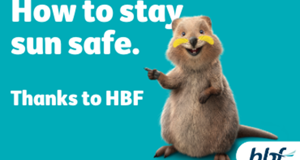 hbf quokka smiling 'how to stay sun safe'